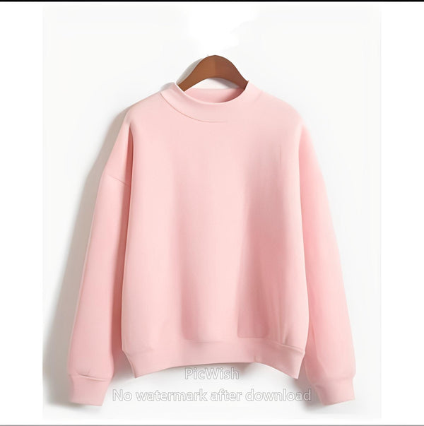 1 Pc Women's Stitched Plain Sweat Shirt