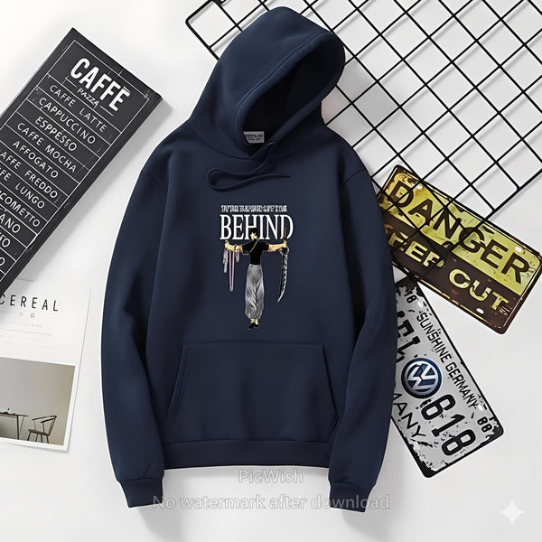 1 Pc Men's Stitched Fleece Printed Pullover Hoodie