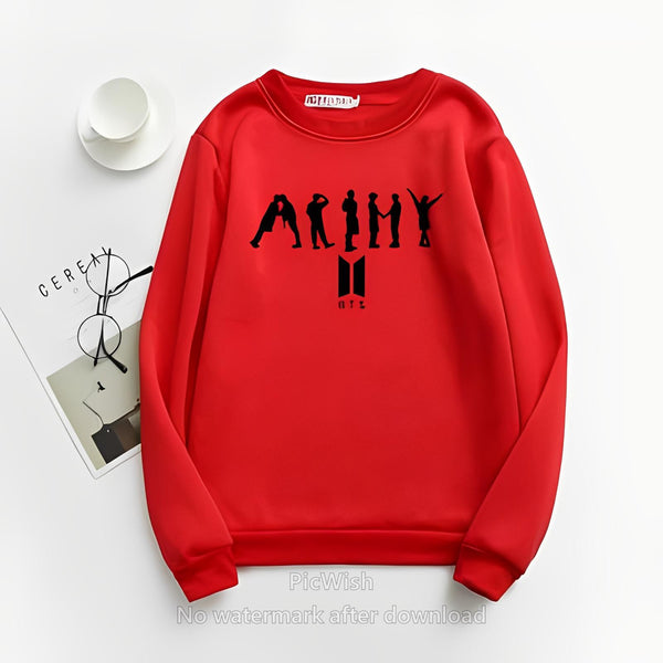 1 Pc Women's Stitched Plain Sweat Shirt