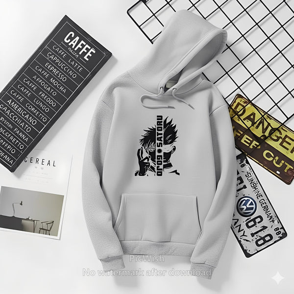 1 Pc Men's Stitched Fleece Printed Pullover Hoodie