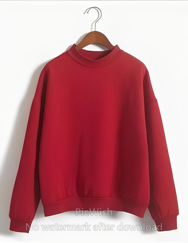 1 Pc Women's Stitched Plain Sweat Shirt