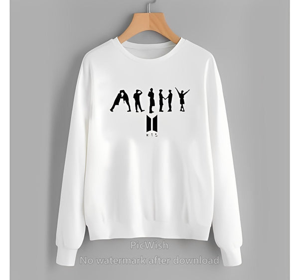 1 Pc Women's Stitched Plain Sweat Shirt