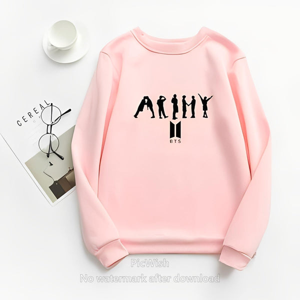 1 Pc Women's Stitched Plain Sweat Shirt