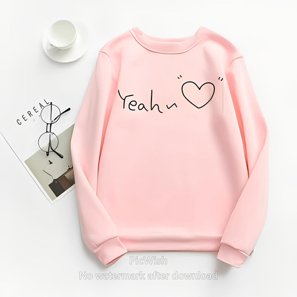 1 Pc Women's Stitched Plain Sweat Shirt