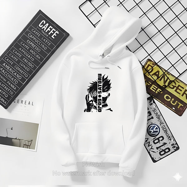 1 Pc Men's Stitched Fleece Printed Pullover Hoodie